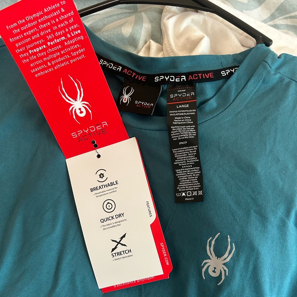 New Spyder Men’s Large Active Shirt - Picture 4 of 4